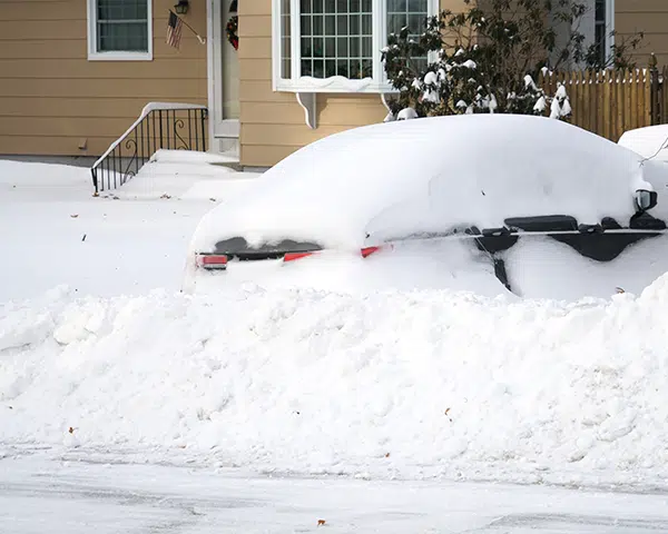 car in snow
